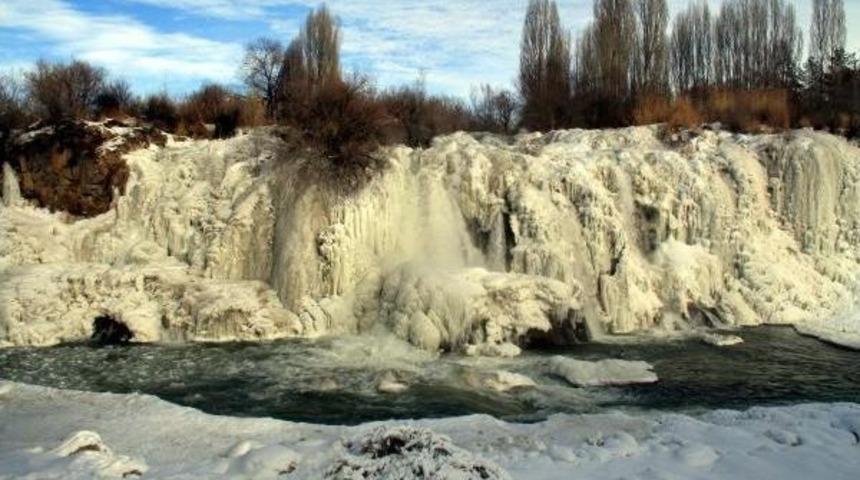 Muradiye Şelalesi Dondu