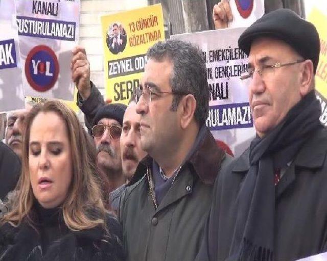 Yol Tv Kararı Ve Cemevi Başkanı Odabaş'ın Gözaltına Alınması Protesto Edildi