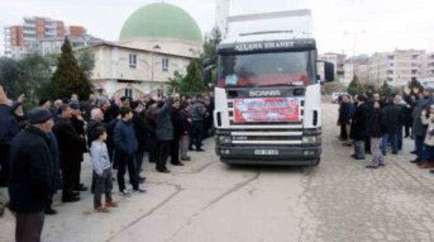 Mudanya M&uuml;ft&uuml;l&uuml;ğ&uuml;&rsquo;nden Halep&rsquo;e Yardım Tır&rsquo;ı