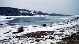 Tokat'ta Sulugöl Göleti Dondu