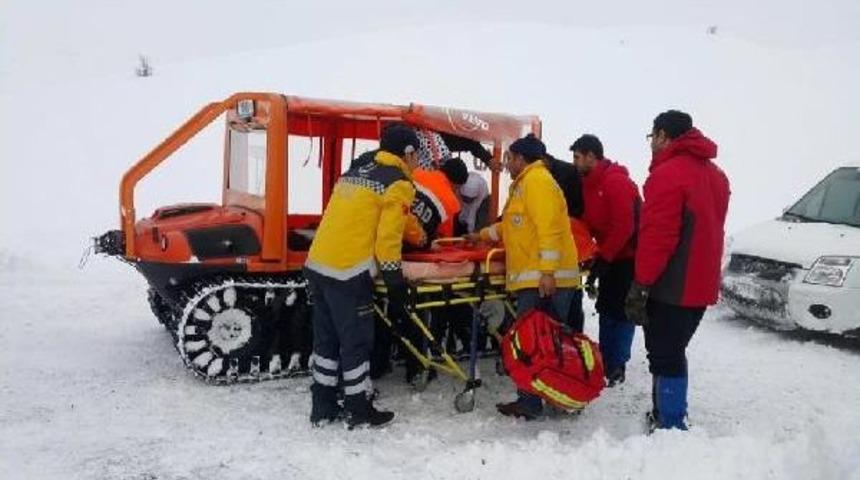 Muş'ta Karda Mahsur Hamile Kadın Için Seferberlik