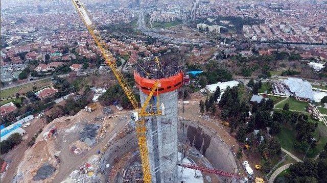 (özel Haber) Çamlıca’daki Tv Kulesinin İnşaatı Havadan Görüntülendi