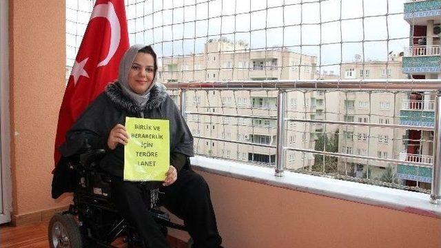 Engelli Kadından Teröre Bireysel Tepki