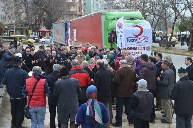 Bafra’dan Halep’e 2 Tır Gıda Yardımı