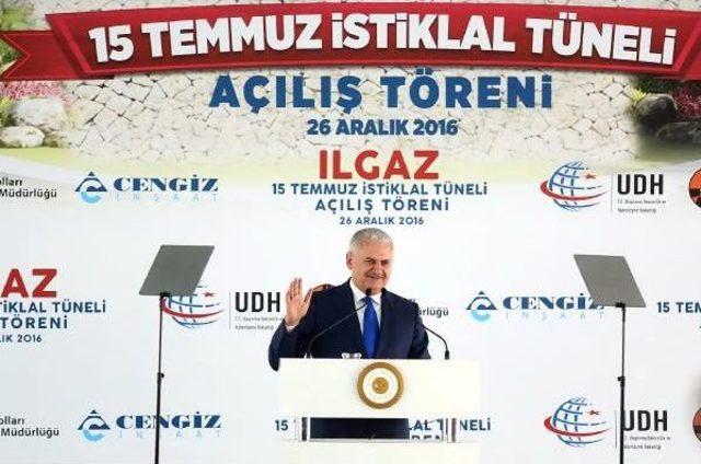 Başbakan Yıldırım, Ilgaz 15 Temmuz İstiklal Tüneli'ni Hizmete Açtı