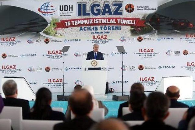 Başbakan Yıldırım, Ilgaz 15 Temmuz İstiklal Tüneli'ni Hizmete Açtı