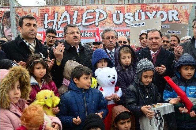 Halep’e Yardım Tırları Pursaklar’dan Yola Çıktı