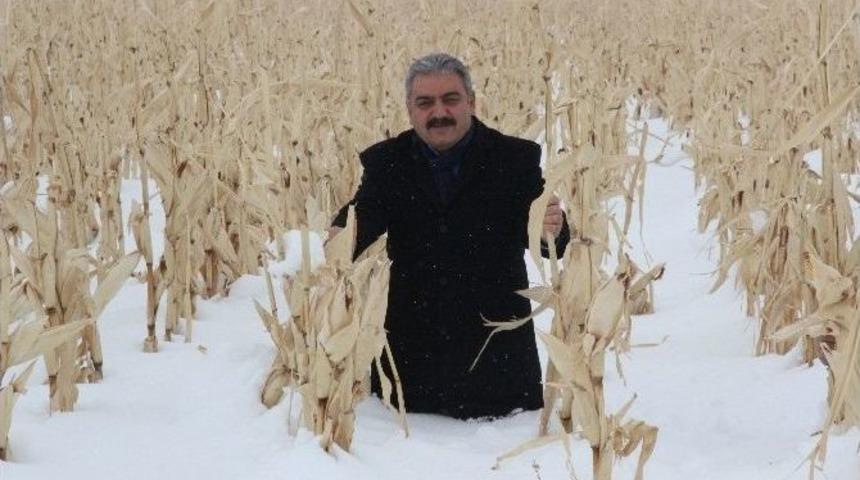 Karaman&rsquo;da 1 Metreyi Bulan Kar &Ccedil;ift&ccedil;iyi Sevindirdi