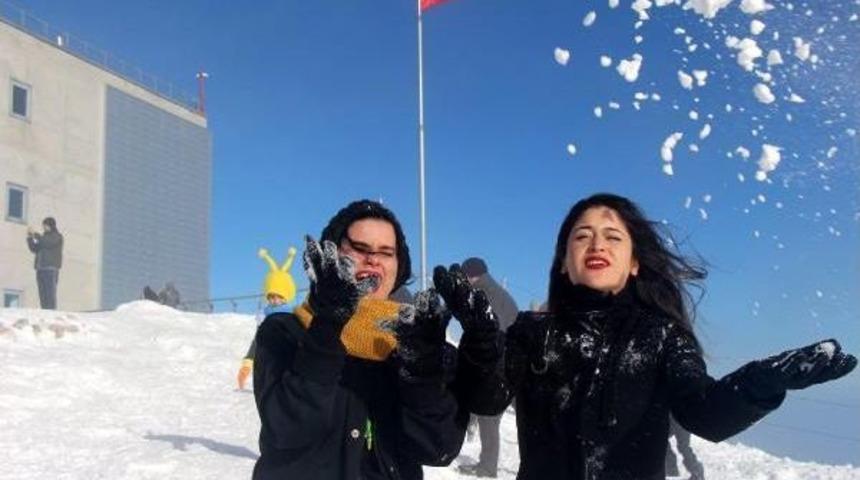 &nbsp;Tahtalı Zirvesinde Kar Keyfi