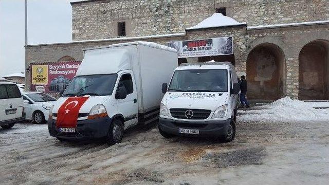 Beyşehir’de Haleplilere Yardım Kampanyası Sürüyor