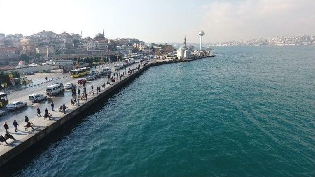 Dolgu Yapılacak &Uuml;sk&uuml;dar Sahili Havadan G&ouml;r&uuml;nt&uuml;lendi