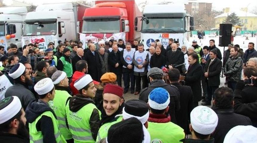 Erzurum’dan Halep’e 16 Tır Yardım Gönderildi