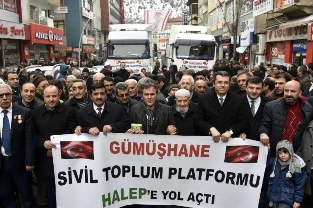G&uuml;m&uuml;şhane&rsquo;den Halep&rsquo;e Yol A&ccedil;tılar