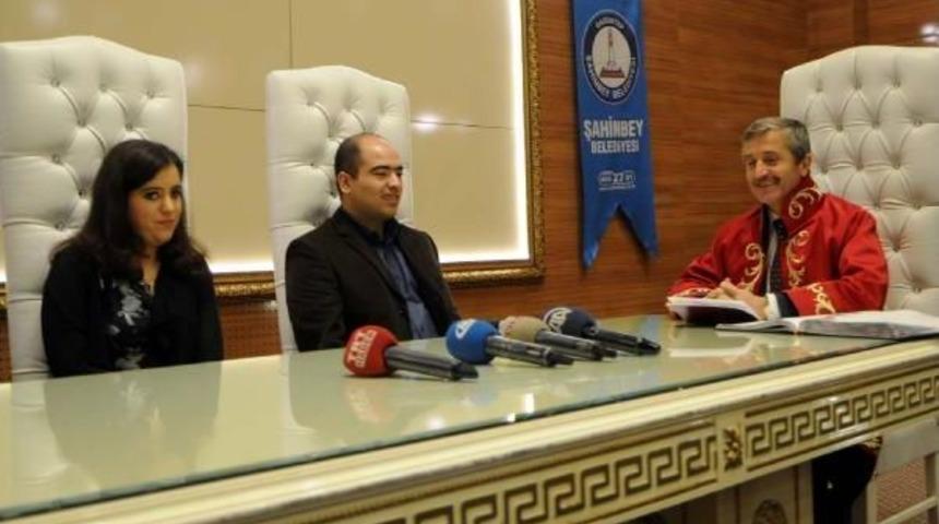 Gaziantep'te G&ouml;rme Engelli &Ccedil;ift Nikah Kıydı