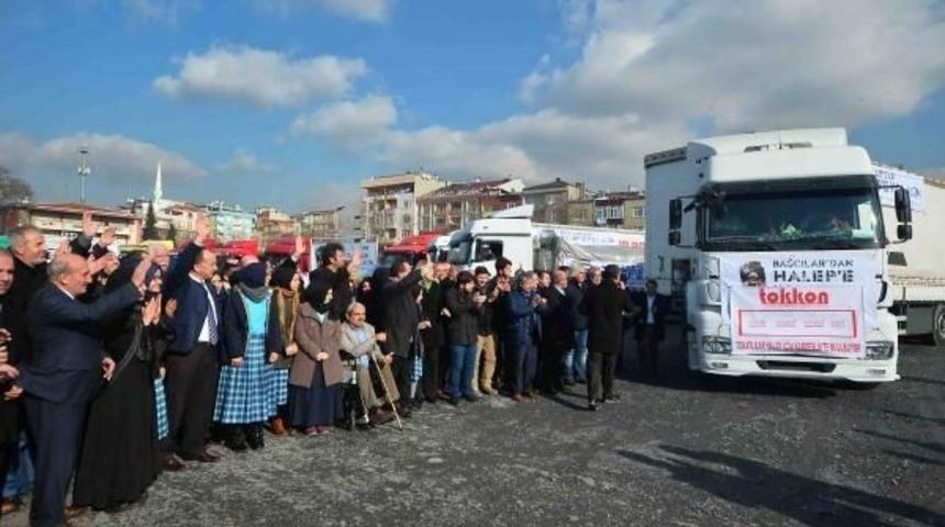 Bağcılar'dan 575 Ton Un 24 Tır Ile Halep'e G&ouml;nderildi