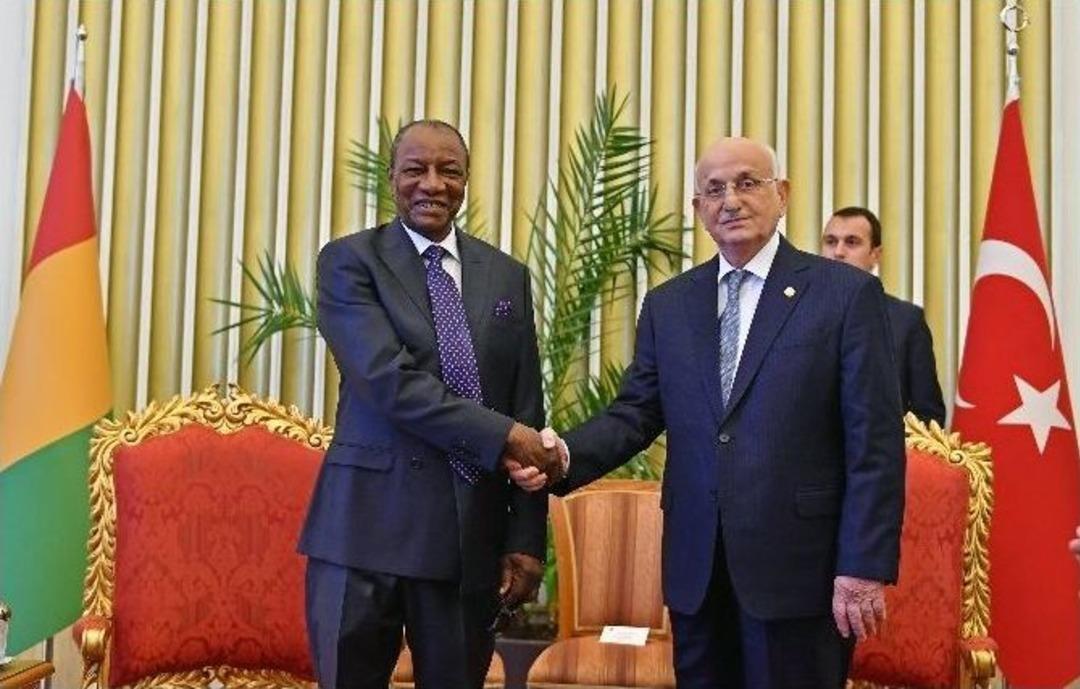 Tbmm Başkanı İsmail Kahraman Gine Cumhurbaşkanı Alpha Conde İle G&ouml;r&uuml;şt&uuml;