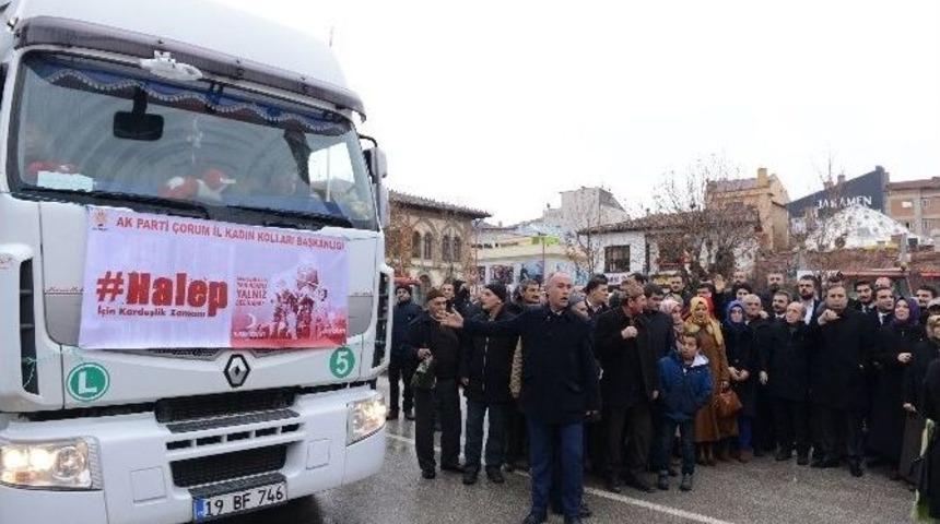 Ak Partili Kadınlardan Halep&rsquo;e 2 Tır Yardım