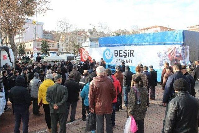 Tekirdağ’dan Halep’e 1 Yardım Tırı Daha Gönderildi