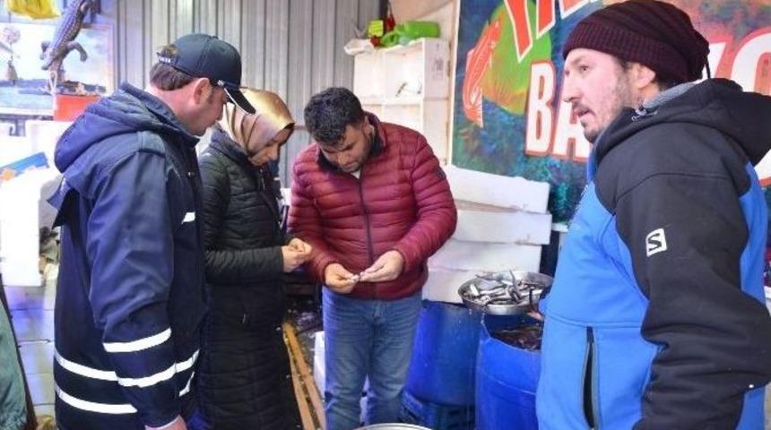 Boz&uuml;y&uuml;k Balık Pazarına Sıkı Denetim