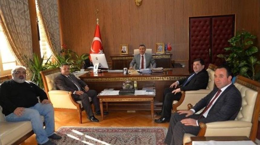 G&uuml;reş Federasyonu Başkanı Aydın&rsquo;dan Başkan Yağcı&rsquo;ya Ziyaret