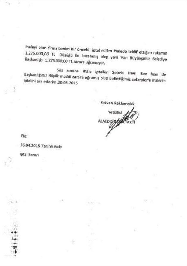 Dbp’li Van Büyükşehir Belediyesi’nde Billboard Yolsuzluğu İddiası