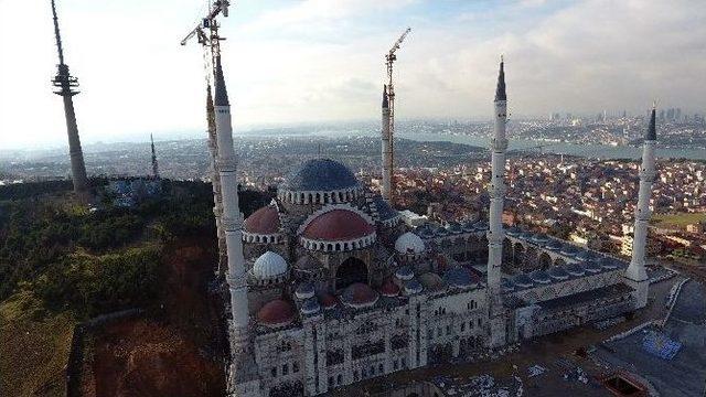 Çamlıca Camii’nde Son Durum Havadan Görüntülendi