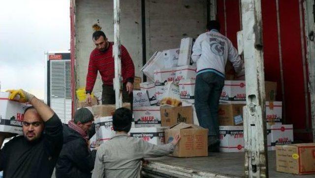 Halep Için Toplanan Yardımlar Kilis'ten Ulaştırılıyor
