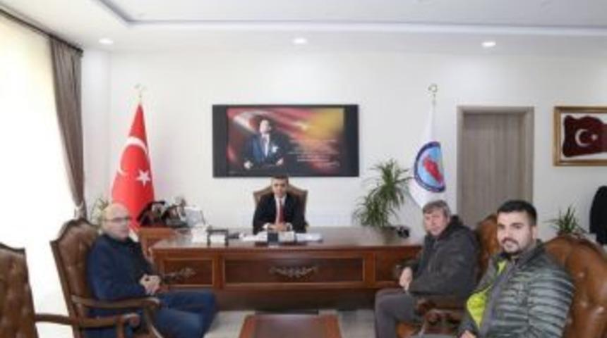 Oltulu Basın Mensupları Kaymakam Turan&rsquo;ı Ziyaret Etti