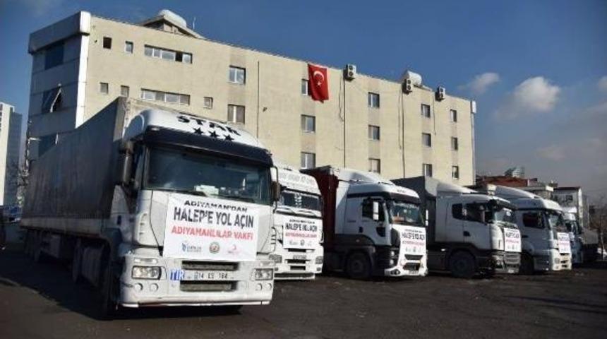 Adıyamanlılar Vakfı'ndan Halep'e 19 Tır Yardım