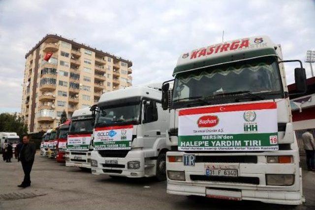 Mersin'den Halep'e 36 Tır Yardım