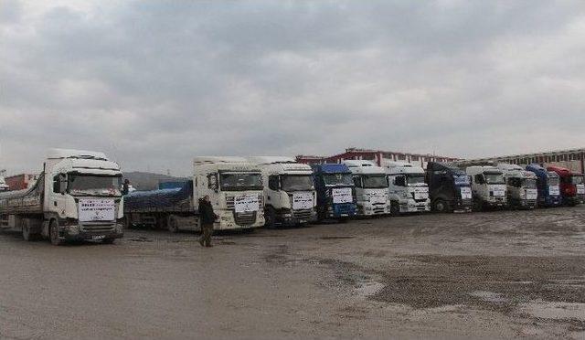 Elazığ’dan Halep’e 11 Tır Yardım