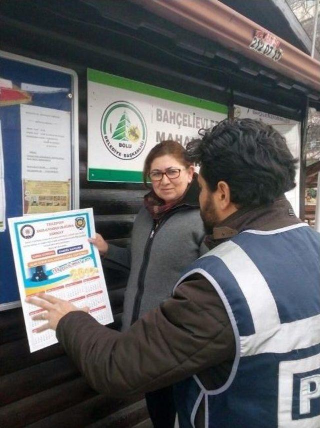 Bolu Polisinde Dolandırıcılara Karşı Yeni Yıl Takvimli Uyarı