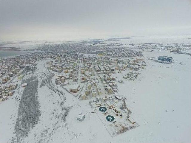 Beyşehir, Gölüyle Kış Mevsiminde Havadan Bir Başka Güzel