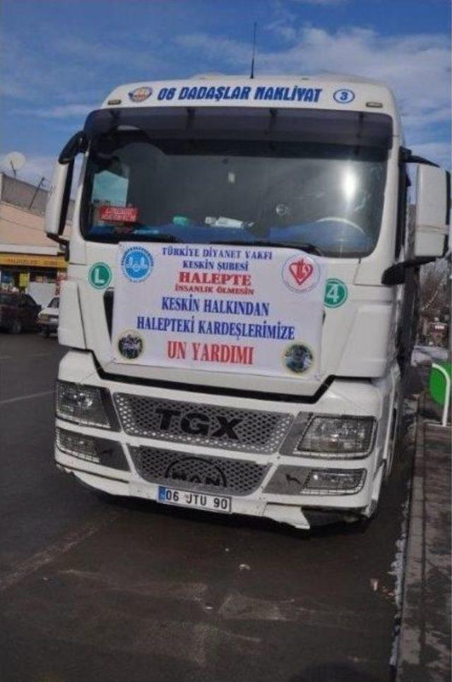 Keskin’den Halep’e Yardım