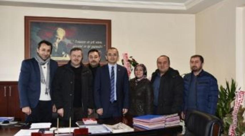 Gazetecilerden; Kaymakam Deniz Pişkin&rsquo;e "hayırlı Olsun" Ziyareti