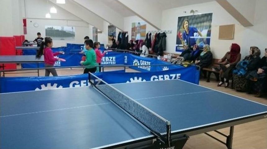 Gebze&rsquo;de &Ccedil;ocuklara Masa Tenisi Eğitimi