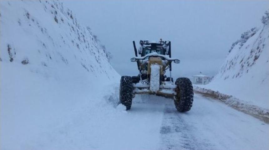 B&uuml;y&uuml;kşehirden Kar K&uuml;reme Ve Tuzlama &Ccedil;alışması