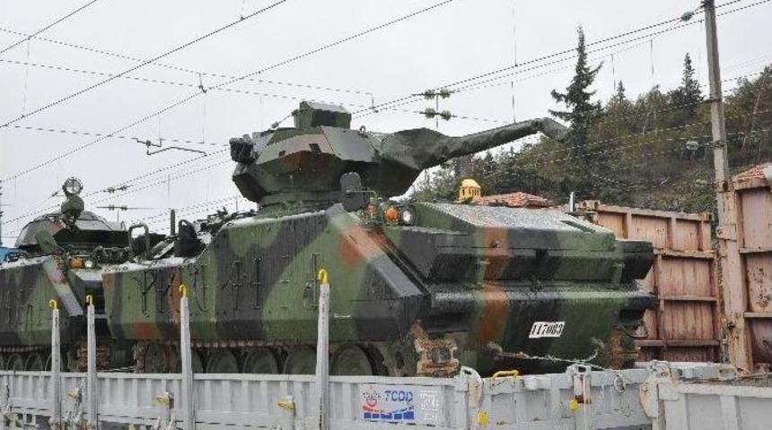 Fırat Kalkanı Harekatına Zırhlı Muharebe Aracı Takviyesi