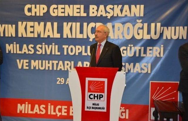 Kılıçdaroğlu, Milas’ta Muhtarlar Ve Stk’larla Buluştu