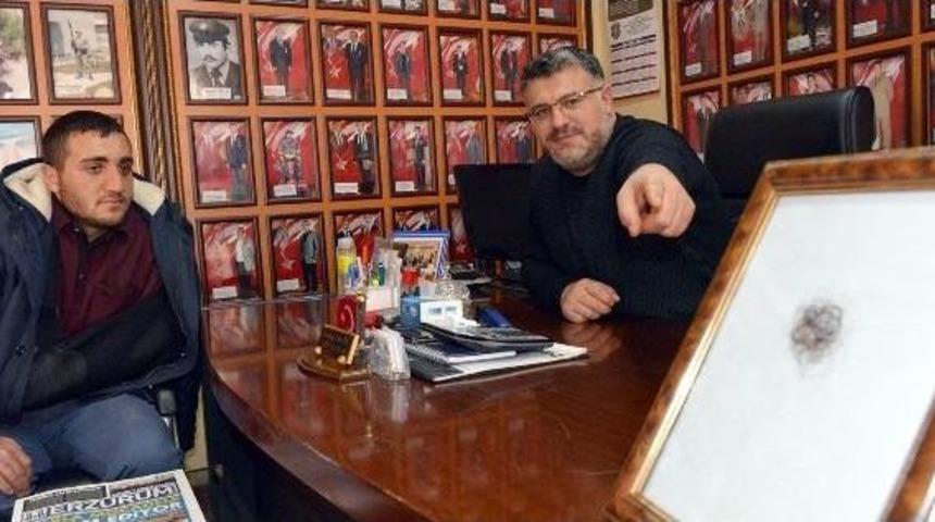 Şehit Annesinin Sa&ccedil;ları Tablo Oldu