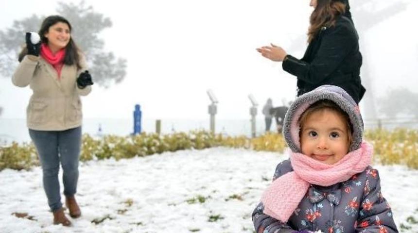 Teleferikle Kar Manzarası Izlemeye &Ccedil;ıktılar
