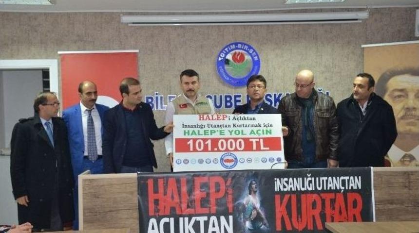 Memur-sen&rsquo;den Halep&rsquo;e 3 Tır Yardım