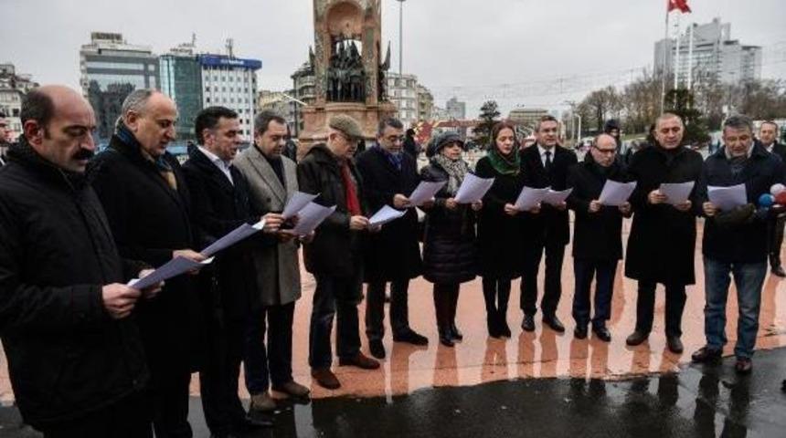 Taksim'de Chp'li Milletvekillerinden Basın A&ccedil;ıklaması