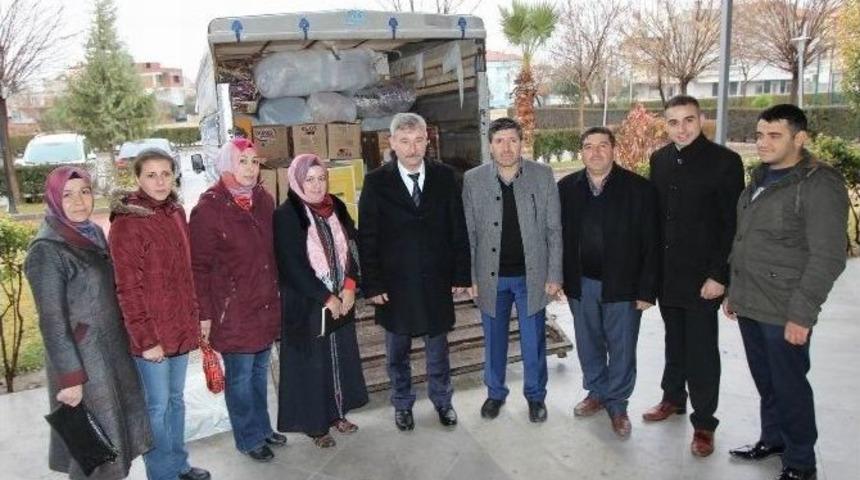 Saruhanlı&rsquo;dan Halep&rsquo;e 5 Kamyon Yardım