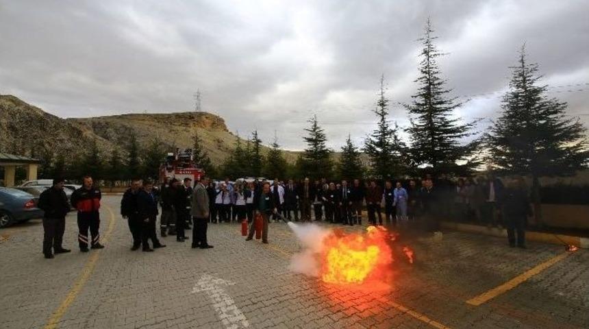 Hastanede Yangın Tatbikatı