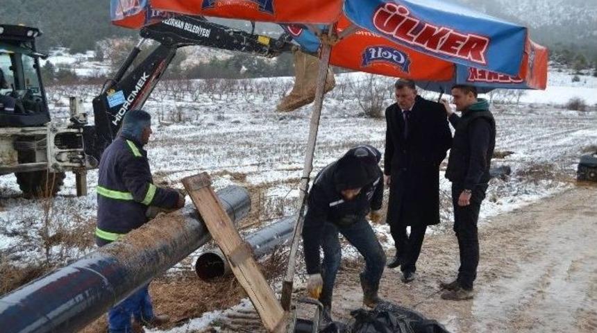 Vezirhan’da Sorunlu Ana Su Hattı Yenileniyor