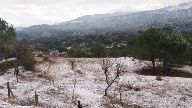 Milas’ın Yüksel Kesimlerinde Kar Yağışı Etkili Oldu