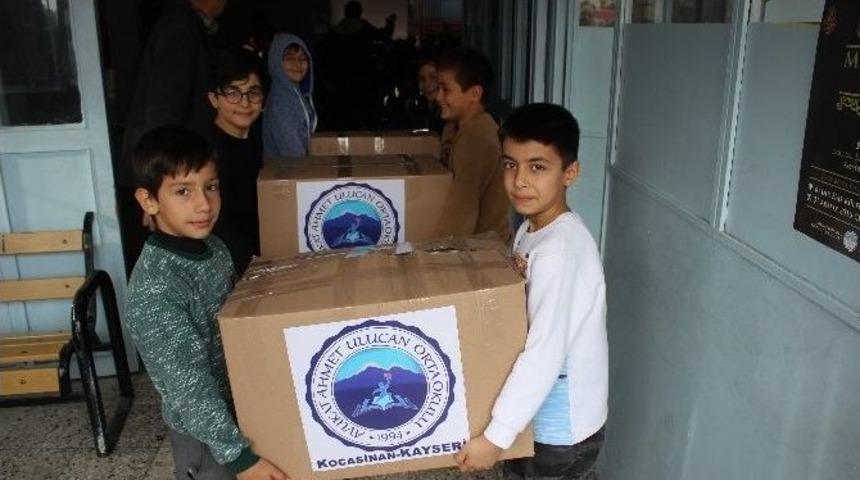 Okul Har&ccedil;lıklarını Halep&rsquo;e G&ouml;nderdiler