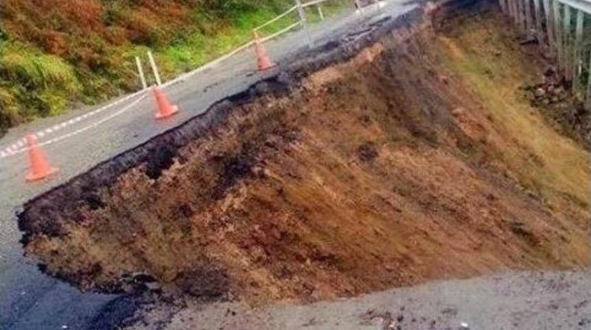 Eski Ordu-samsun Karayolunda Heyelan