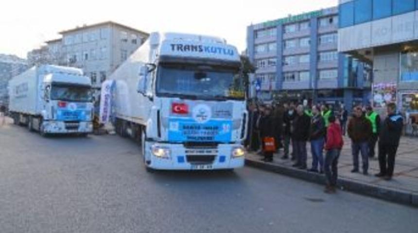 Rize&rsquo;den Halep İ&ccedil;in 2 Tır Dolusu Yardım